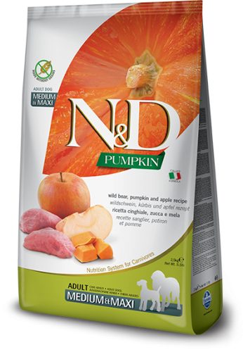 Сухой корм Farmina N&D Grain Free Pumpkin Boar&Apple Adult Medium&Maxi для собак