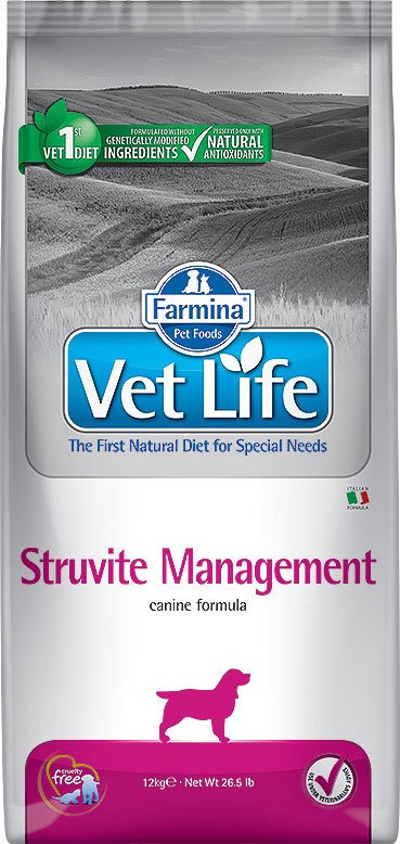 Сухой корм Farmina Vet Life Dog Struvite Management для лечения струвитного уролитиаза у собак