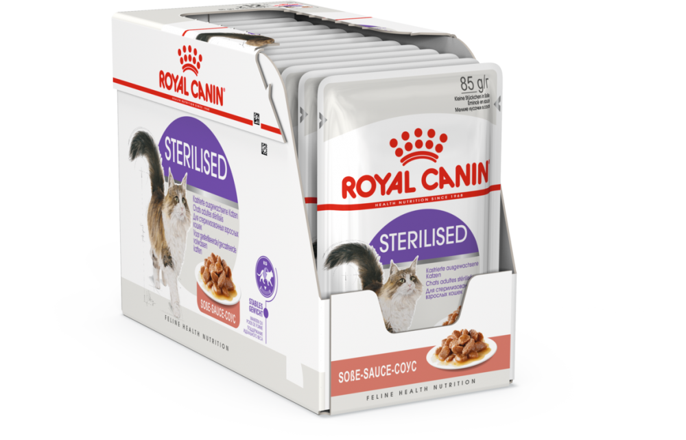 Паучи Royal Canin Sterilised в соусе для стерилизованных кошек