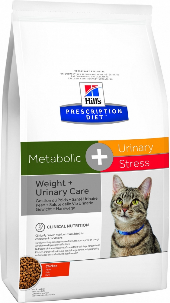 Сухой корм Hill's Prescription Diet Metabolic, Urinary Stress Feline при цистите, вызванного стрессом, способствует снижению и контролю веса для кошек