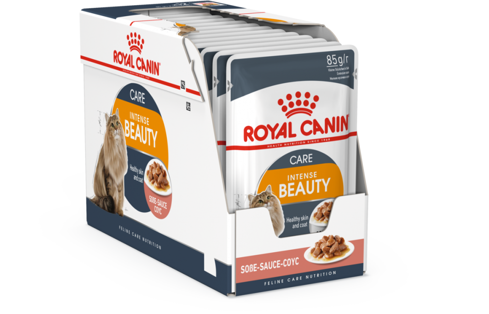 Паучи Royal Canin Intense Beauty в соусе для кошек
Рекомендуемый суточный рацион
