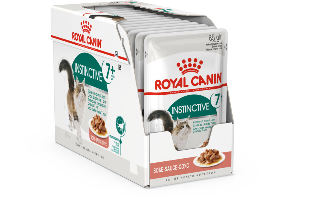 Паучи Royal Canin Instinctive +7 в соусе для кошек старше 7 лет
Рекомендуемый суточный рацион
