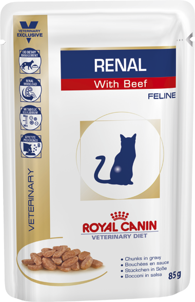 Паучи Royal Canin Renal для кошек при хронической почечной недостаточности 85 г