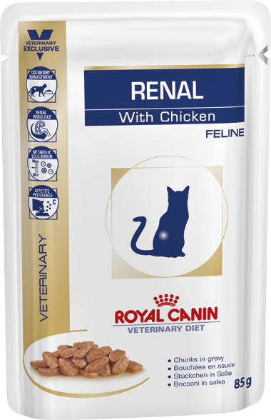 Паучи Royal Canin Renal для кошек при хронической почечной недостаточности 85 г