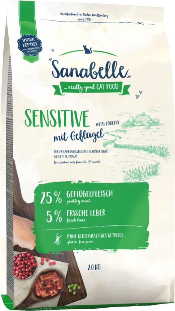 Сухой корм Sanabelle Sensitive для кошек с чувствительным пищеварением