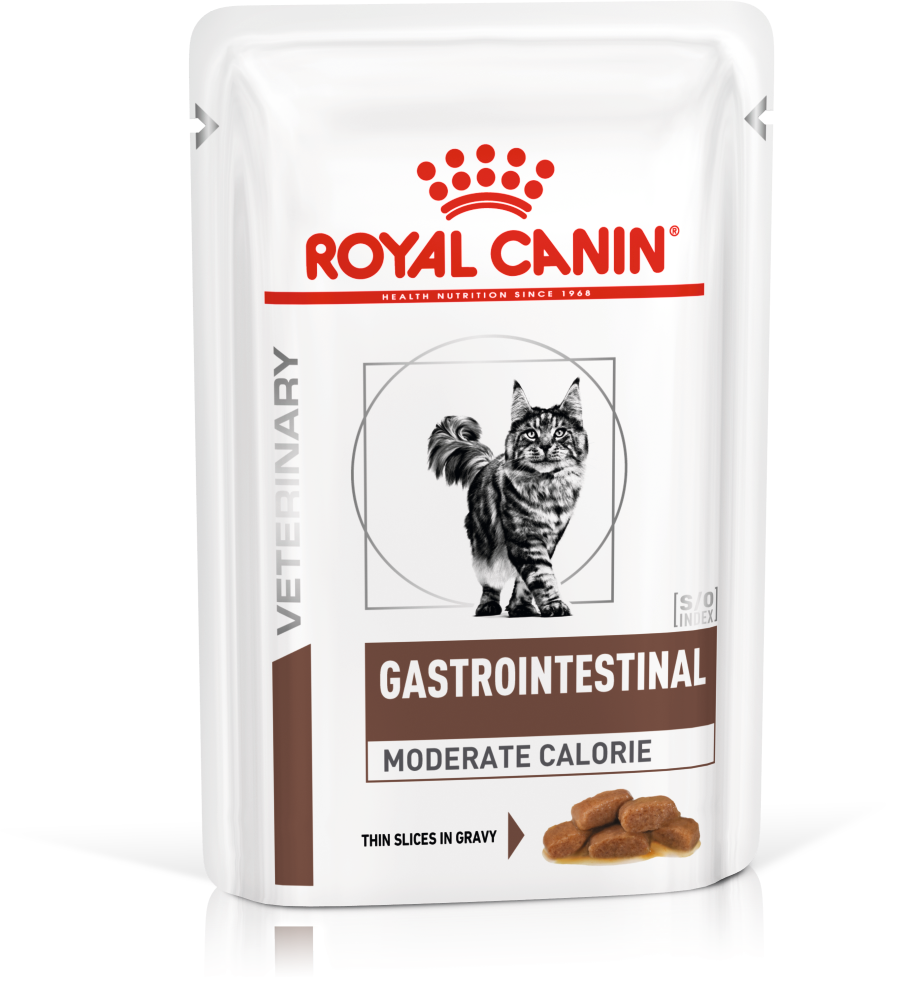 Паучи Royal Canin Gastro Intestinal Moderate Calorie для кошек при нарушениях пищеварения