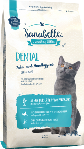 Сухой корм Sanabelle Dental для профилактики зубных заболеваний у кошек