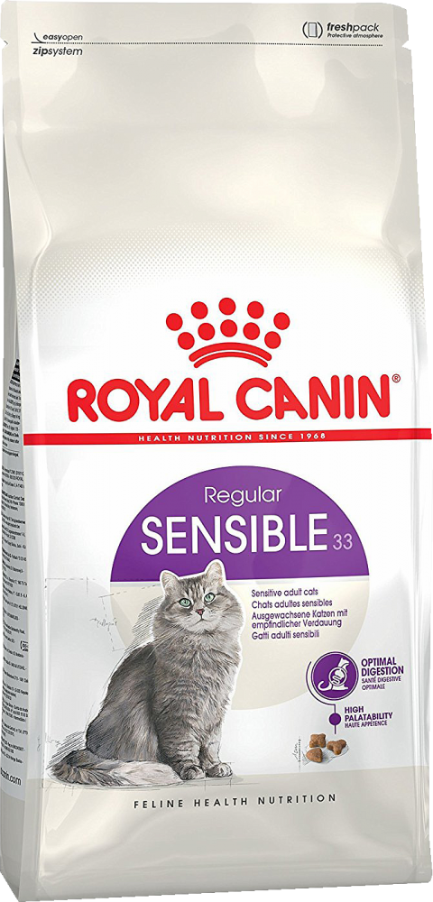 Сухой корм Royal Canin Sensible 33 сбалансированный для кошек с чувствительным пищеварением