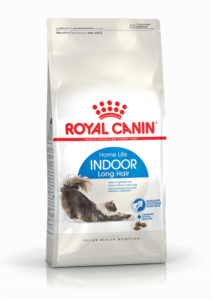 Сухой корм Royal Canin Indoor Long Hair для длинношерстных кошек
Рекомендуемый суточный рацион
