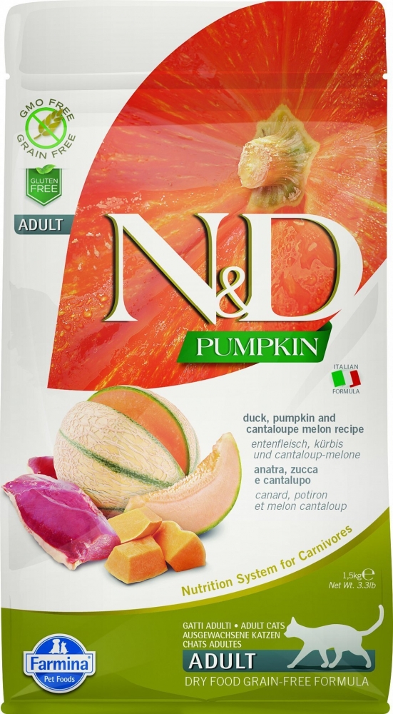 Сухой корм Farmina N&D Cat Grain Free Pumpkin Duck беззерновой с уткой и тыквой для кошек