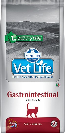 Сухой корм Farmina Vet Life Cat Gastrointestinal для кошек при нарушениях пищеварения