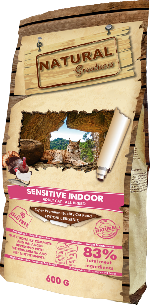 Сухой корм Natural Greatness Sensitive Indoor для кошек