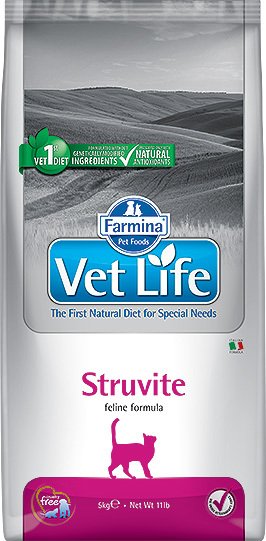 Сухой корм Farmina Vet Life Cat Struvite для лечения МКБ у кошек 