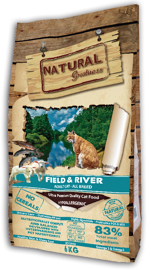 Сухой корм Natural Greatness Field & River Recipe для кошек