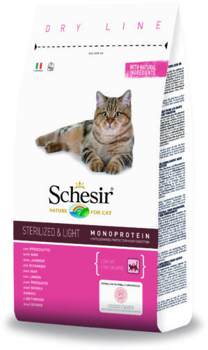 Сухой корм Schesir Sterilized & Light для стерилизованных кошек