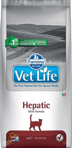 Сухой корм Farmina Vet Life Cat Hepatic для кошек при заболеваниях печени