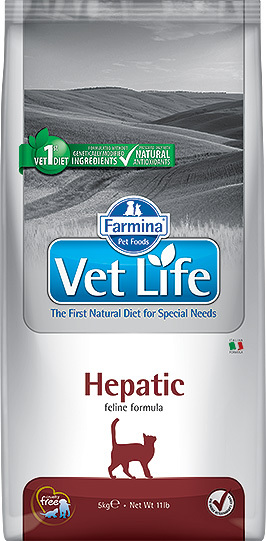 Сухой корм Farmina Vet Life Cat Hepatic для кошек при заболеваниях печени