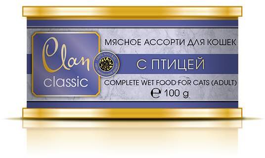 Консервы Clan Classic мясное ассорти для кошек