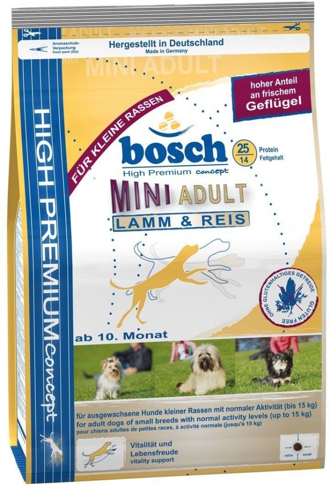 Сухой корм Bosch Mini Adult Poultry&Millet птица и просо для взрослых собак мелких пород