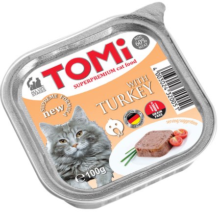 Консервы Tomi с индейкой для кошек