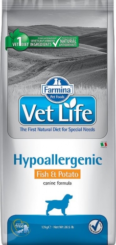 Сухой корм Farmina Vet Life Dog Hypoallergenic с рыбой и картофелем гипоаллергенный для собак