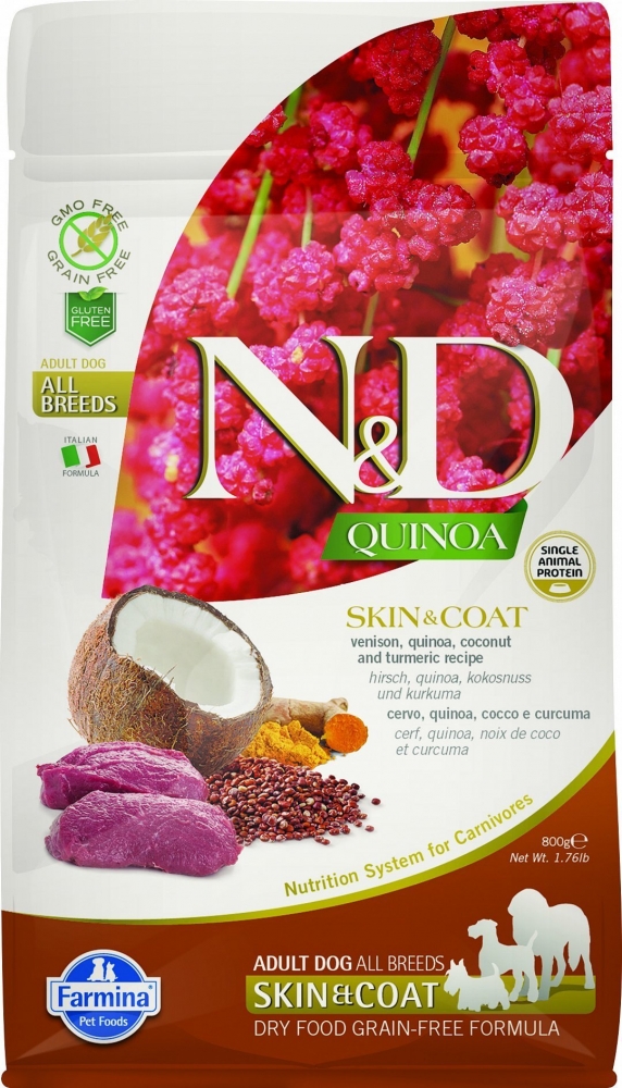 Сухой корм Farmina N&D Dog Grain Free Quinoa Skin & Coat Venison для собак