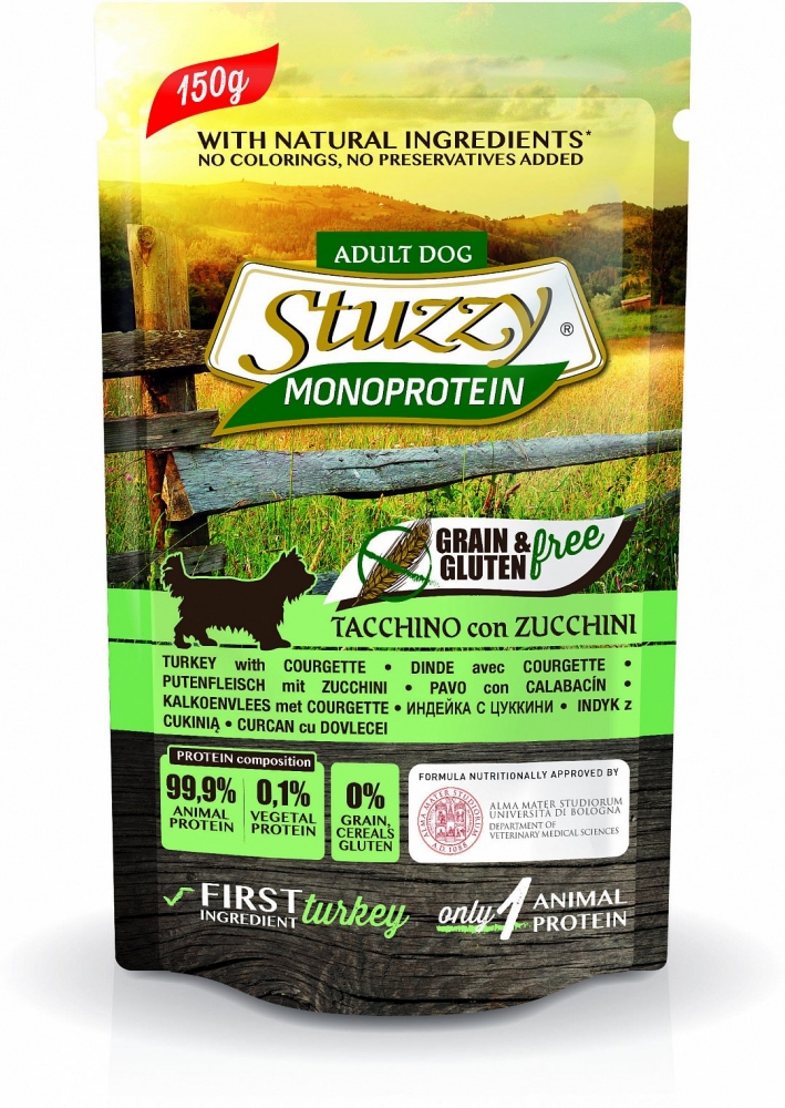 Паучи Stuzzy Monoprotein для собак