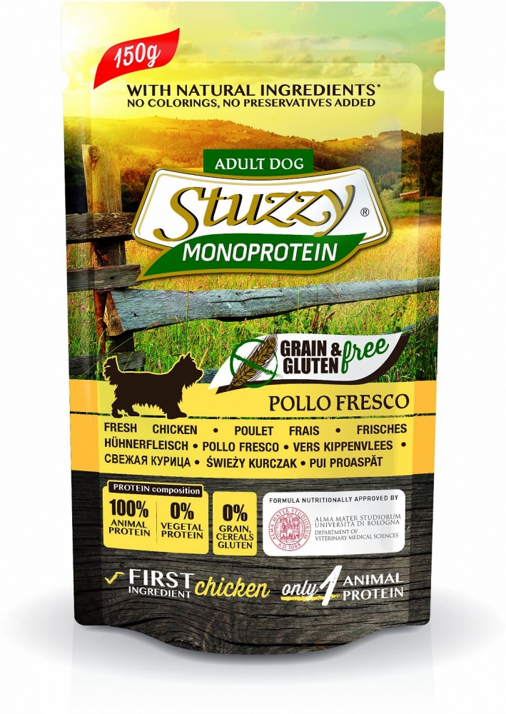 Паучи Stuzzy Monoprotein для собак