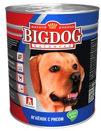 Консервы Зоогурман Big Dog Ягненок с рисом для собак