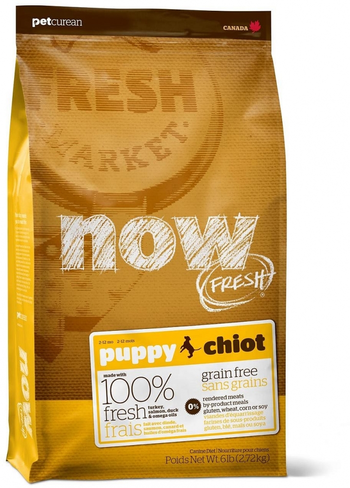 Сухой корм Now Fresh Puppy беззерновой с индейкой, уткой и овощами для щенков