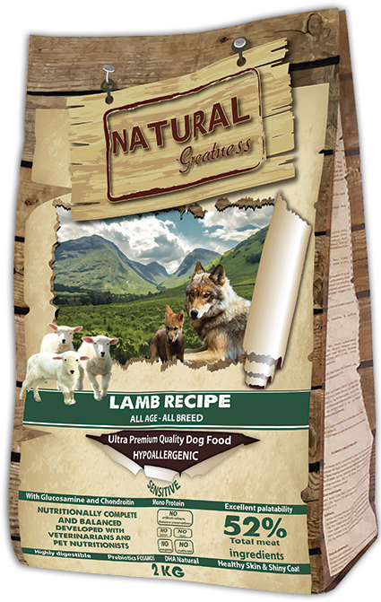 Сухой корм Natural Greatness Lamb Recipe Sensitive для собак с чувствительным пищеварением