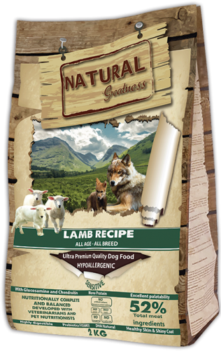 Сухой корм Natural Greatness Lamb Recipe Sensitive для собак с чувствительным пищеварением