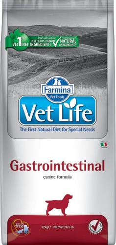 Сухой корм Farmina Vet Life Dog Gastrointestinal при нарушениях работы ЖКТ у собак