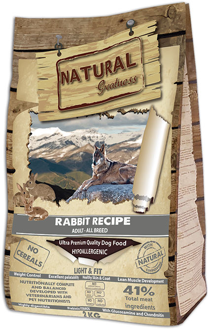 Сухой корм Natural Greatness Rabbit Recipe Light&Fit для собак, склонных к полноте