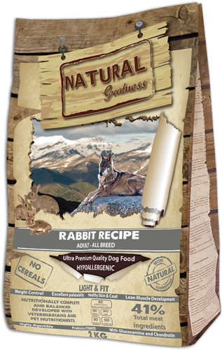 Сухой корм Natural Greatness Rabbit Recipe Light&Fit для собак, склонных к полноте