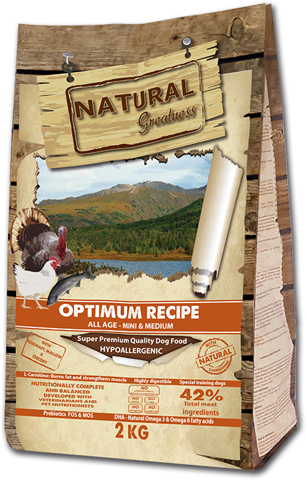 Сухой корм Natural Greatness Optimum Recipe Mini&Medium для собак мелких и средних пород