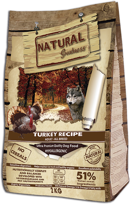 Сухой корм Natural Greatness Turkey Recipe для собак