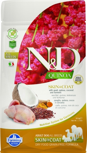 Сухой корм Farmina N&D Dog Grain Free Quinoa Skin&Coat Quail для собак