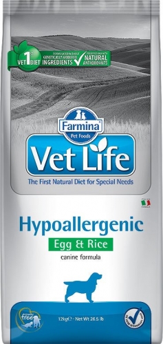 Сухой корм Farmina Vet Life Dog Hypoallergenic с яйцом и рисом гипоаллергенный для собак